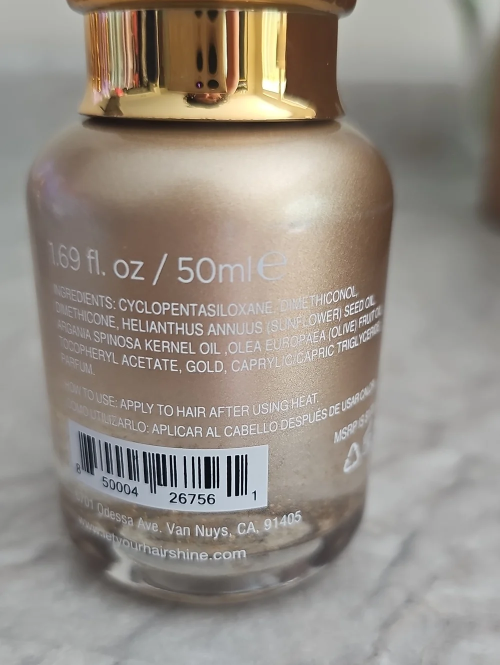 Soleil 24k Gold Argan Healing Oil After Using Heat - Picture 3 of 3